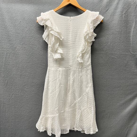 Here Comes the Sun Dress Womens Small White Ruffled Boho Sleeveless Coastal - Picture 5 of 10